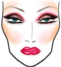How To Draw Makeup Face Charts Saubhaya Makeup
