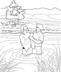 Click the baptism of jesus coloring pages to view printable version or color it online (compatible with ipad and android tablets). John Baptizing Jesus Coloring Page