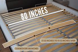 how wide should bed slats be how many
