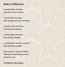 difference poem by kholekile monakali