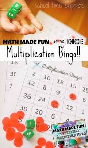 • throw all three dice. Multiplication Facts Made Fun With Bingo School Time Snippets