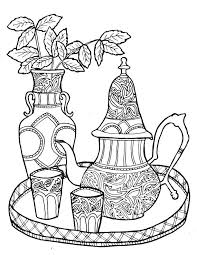Welcome to free coloring daily! Tea Coloring Pages For Adults 5 New Hand Drawn Pages