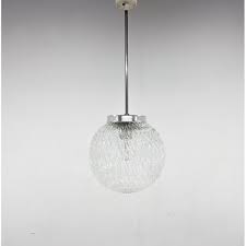 Vintage Clear Glass Ball Pendant Lamp