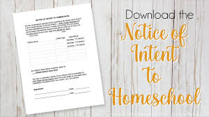 notice of intent to home form