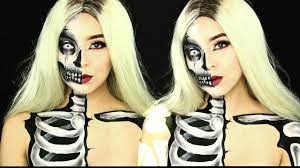 glam skeleton makeup and body paint