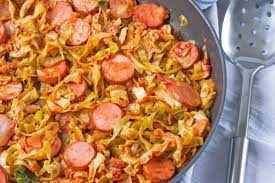 southern fried cabbage with sausage