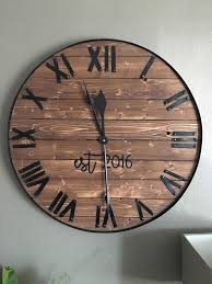 24 Large Farmhouse Wooden Wall Clock