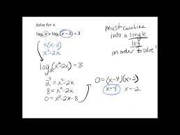 Logarithmic Equations Algebraically