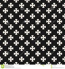 Simple Floral Pattern Black And White Repeat Design For
