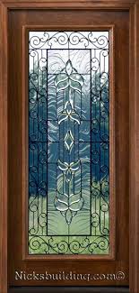 Glass Mahogany Exterior Doors