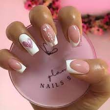 rainsin pink love short t las fake nails valentine s day white french press on fake nails valentine s day nail art with design