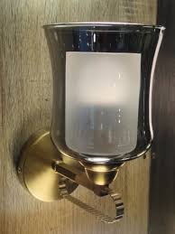 Brass Fluorescent 9w Glass Wall Sconces