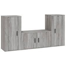 Tv Cabinet Set Grey Sonoma Engineered Wood