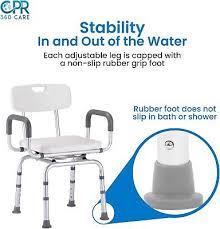 cpr 360 care swivel shower chair