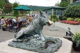 Wild Boar Sculpture In Butchart Garden