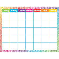 Colorful Scribble Calendar Chart Classroom Stuff In 2019