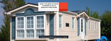 how to sell a manufactured home fine
