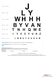 Eye Chart And Sight Information