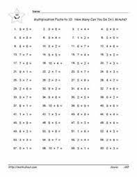times tables to 10 free printables