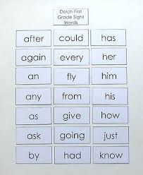 1st Grade Sight Words Flash Cards Khchine5
