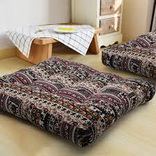 square bohemian floor cushion cotton