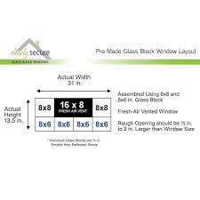 Clear Vented Glass Block Window 3214vcl