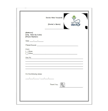 25 Free Printable Doctor Notes Templates For Work Updated 2018