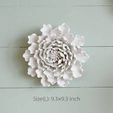 3d Flower Wall Hanging Decor Ceramic