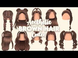 aesthetic brown hair codes for bloxburg