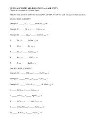 Double Replacement Worksheet
