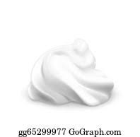 Yellow pearl milk tea ice cream milk cap. Whipped Cream Clipart Lizenzfrei Gograph
