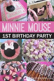 a minnie mouse first birthday party