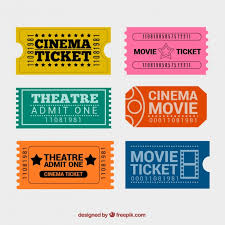 Colorful Cinema Tickets With Great Designs Vector Free