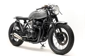 beautiful grey cb750 cafe racer by