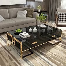 Rectangular Coffee Table With 4 Drawers
