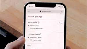 how to turn off safe search on iphone