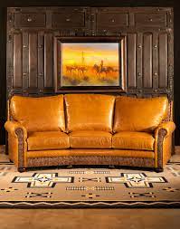 texas ranch curved leather sofa fine