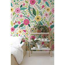 Poppy wall mural Floral Peel and stick ...