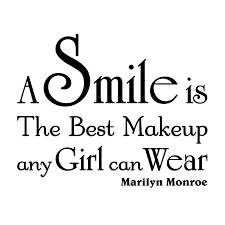 a smile is the best makeup wallsticker