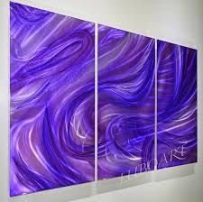 Purple Wall Art Painting Tall Metal