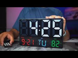 Large Led Digital Wall Clock Date And