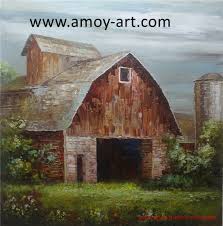 Country Barn House Oil Painting