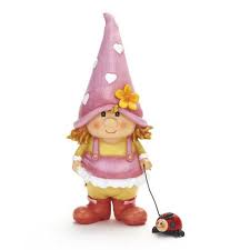 $89.95 add to wish list gone fishing garden gnome statue. Lakeside Petunia The Garden Gnome Lawn Sculpture With Ladybug On A Leash Target
