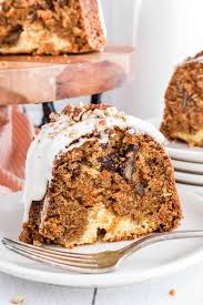 Cool for 10 minutes, carefully remove from pan and pour on glaze while cake is still warm. Carrot Bundt Cake Recipe Shugary Sweets