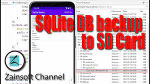 backup sqlite database to sd card
