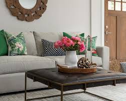 Pebble Gray Sofa With Dark Brown