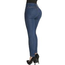 Womens Butt Lifter Skinny Jeans Levanta Cola Pompis Authenthic Colombianos Push Up High Rise Waist Control Blue 500bb