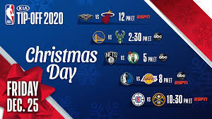 Nba tv will televise 107 games, espn 83, tnt 67, and abc 19. Here S The 2020 Nba Tv Schedule For Christmas Day For Abc Espn Tnt Interbasket