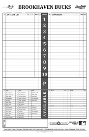Custom College Baseball Dugout Cards Charts With College