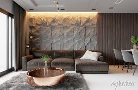 Living Room Design With Wall Corner